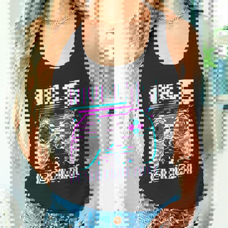 Nivel 15 Desbloqueado Cumpleaños 15 Años Camiseta sin mangas