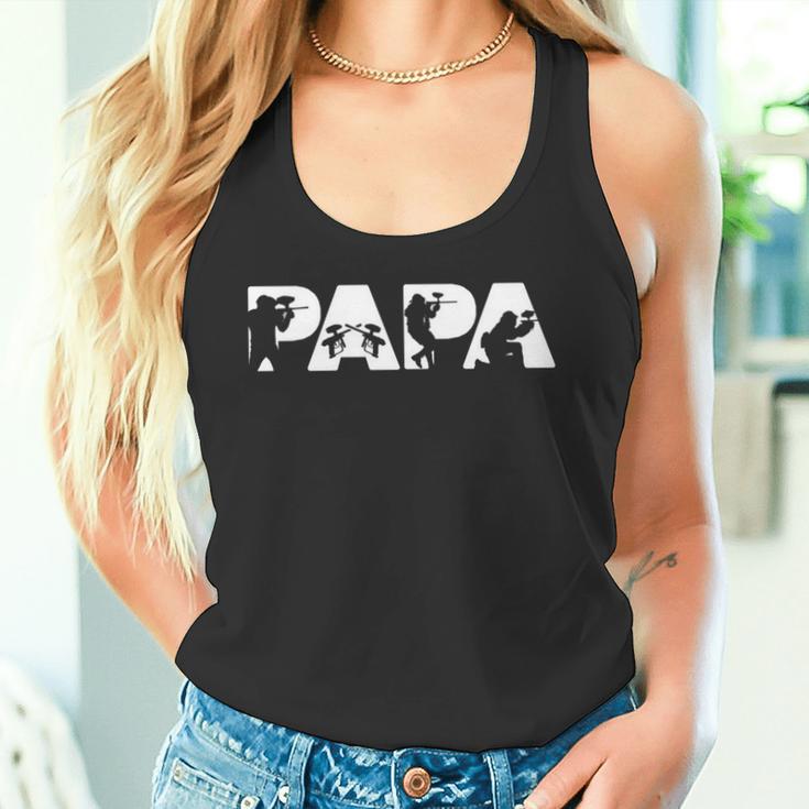 Paintball-Papa- Lustiges Papa-Paintball-Vater-Gesche Tank Top