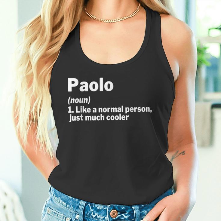 Paolo Definition Personalisierter Name Lustige Geschenkidee Paolo Tank Top