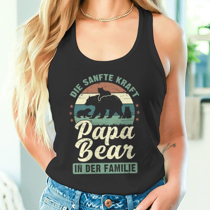 Papa Bear 3 Bären-Welpen Papa 3 Kinderatertag Bär Tank Top