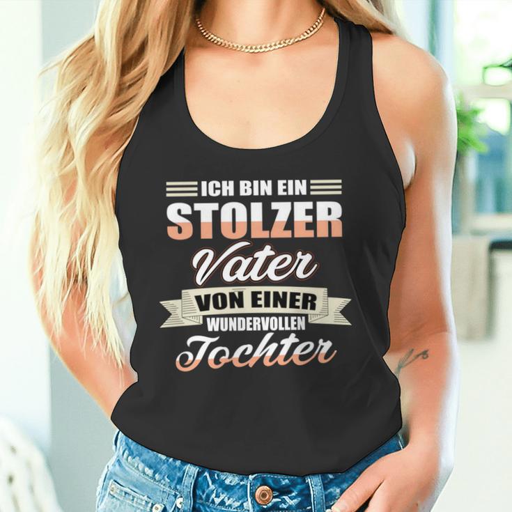 Papa Einer Wundervollen Tochter -Ater Tochter Liebe Tank Top