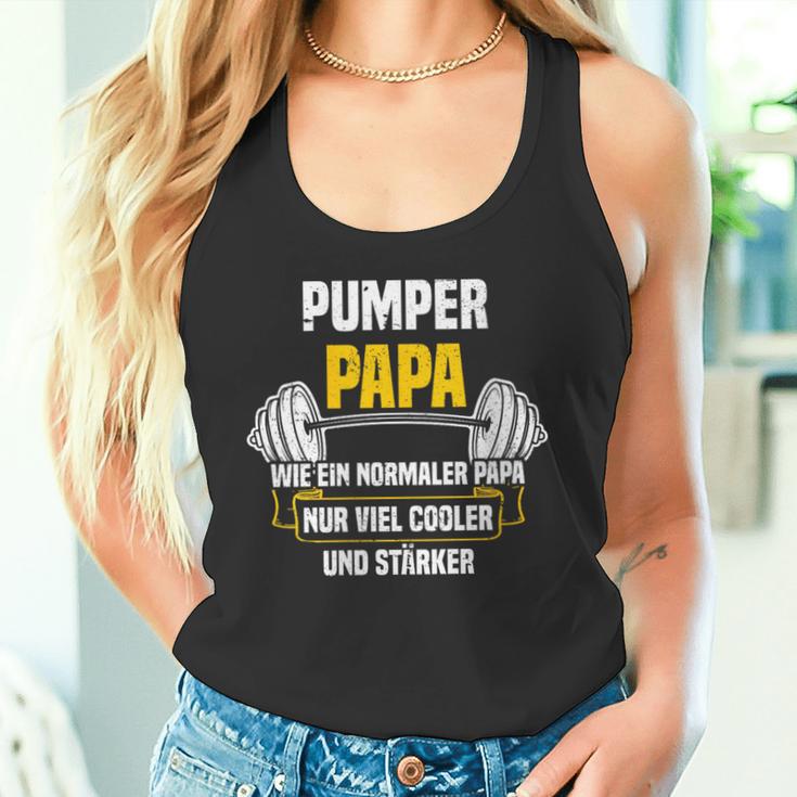 Pumper Papa Kraftsport Gym Lustiges Bodybuilding Mit-Ausschnitt Tank Top