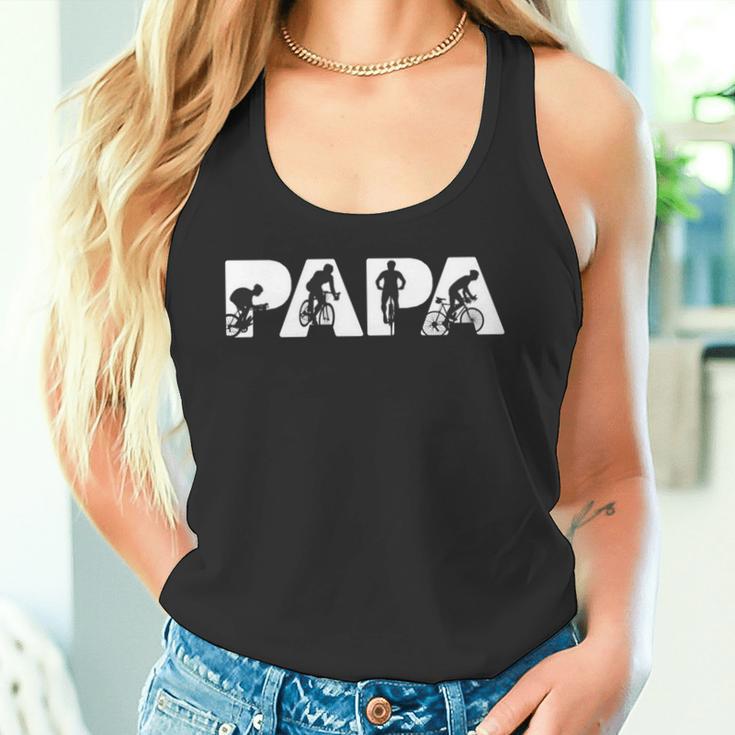 Radfahrender Papa Lustiges Papa-Radfahrer-Vater-Geschenk Tank Top