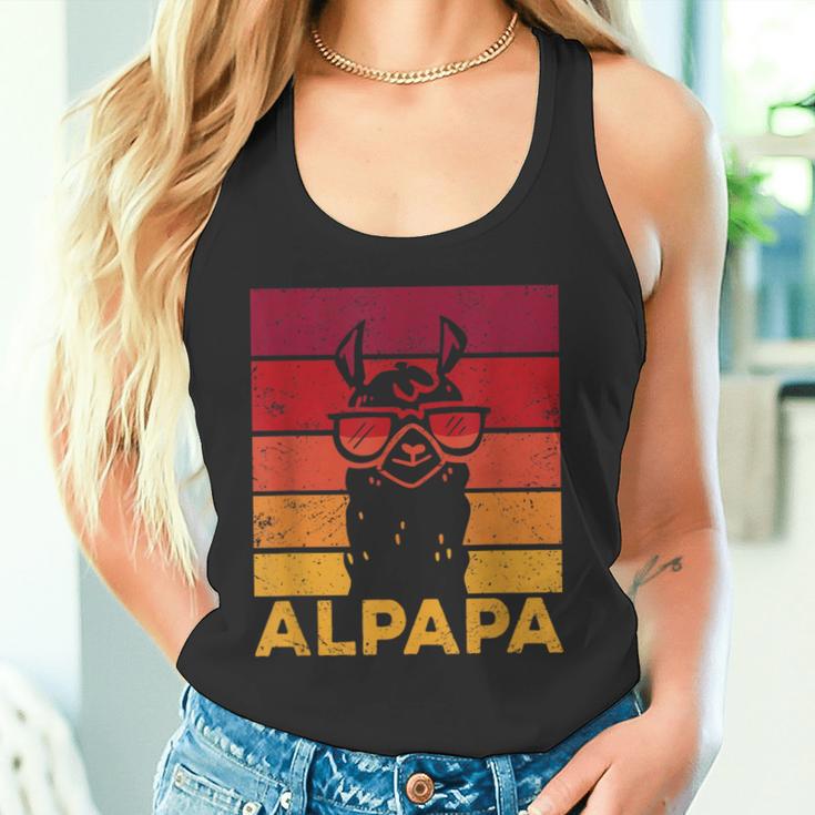 Retro Alpapaatertag Bester Papa Alpaka Tank Top