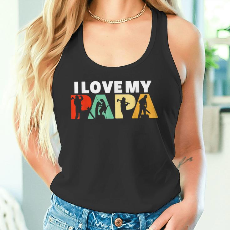 Retro Ich Liebe Meinen Papa Holzfälleraterater Tank Top