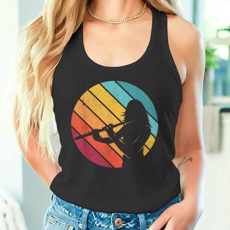 Retrointage Flute Musician Flute Player Tank Top