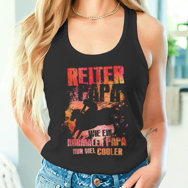 Rider Papa Nur Coolerater Pferde Reiter Reiter Father's Day Tank Top