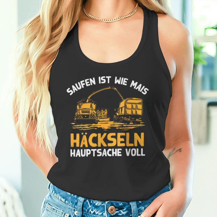 Saufen Ist Wie Mais Häckseln Hauptsacheoll Farmer Tank Top