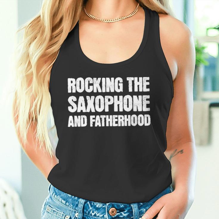 Saxophon Papaatertag Musik Lustig Tank Top