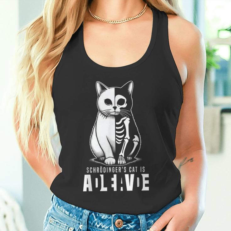 Schrödinger's Cat Dead And Alive Quantum Mechanics Physics Tank Top