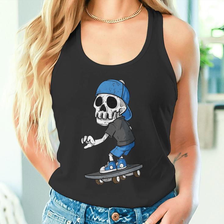 Skater Skeleton Skateboard Skull For Children Tank Top