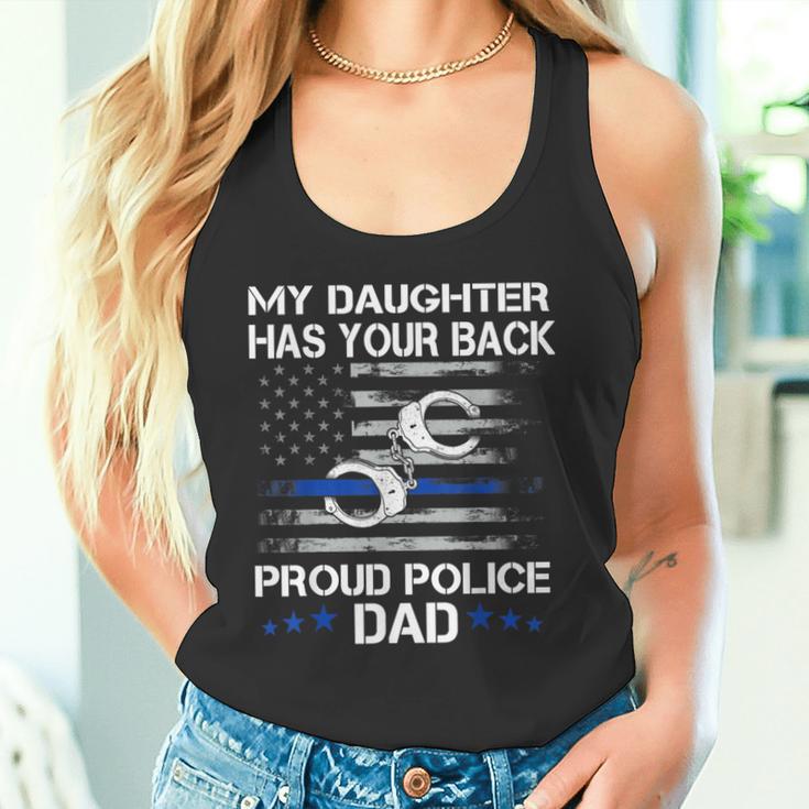 Stolzer Papa Eines Police Officer – Thin Blue Line Geschenk Tank Top