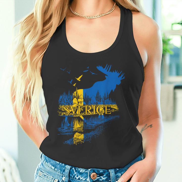 Sweden Flag Sverige Flag Elk Sweden Tank Top