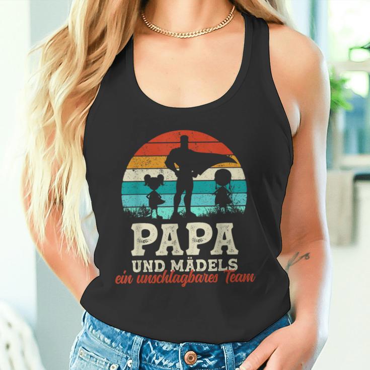 Team Papa Tochter Zwei Kinderatertag Bester Super Papa Tank Top