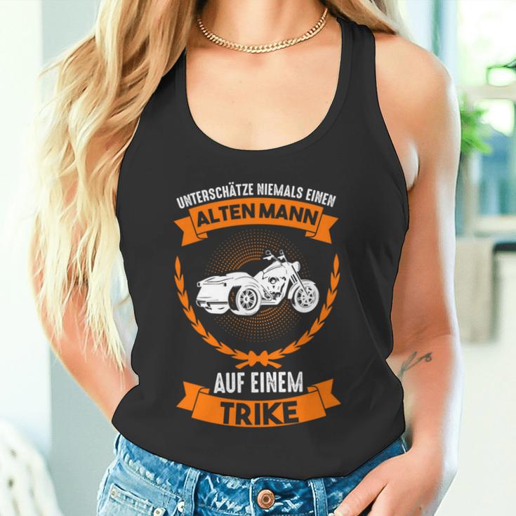 Trike Motorcycle Grandpa Dad Motorcycle Rider Biker Tank Top