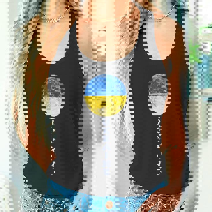 Ucrania Orgullo Lunar Bandera Ucraniana Raíces De Ucrania Recuerdo De Ucrania Camiseta sin mangas