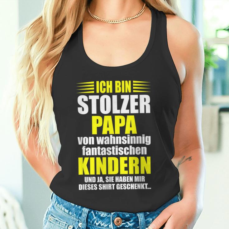 Vater Stolzer Papaatertag Spruch Sprüche Geschenkidee Tank Top