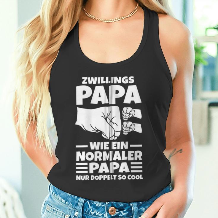 Vatertagater Papa Zwillings Papa Kapuzenjacke Tank Top