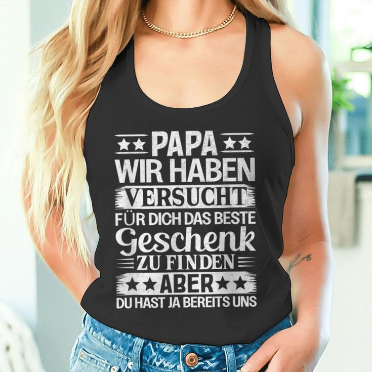 Vatertagatertag Spruch Sprüche Geschenkidee Papa Tank Top