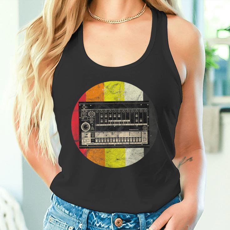 Vintage Analogue Drum Machine Retro Synth Synthesizer Studio Tank Top