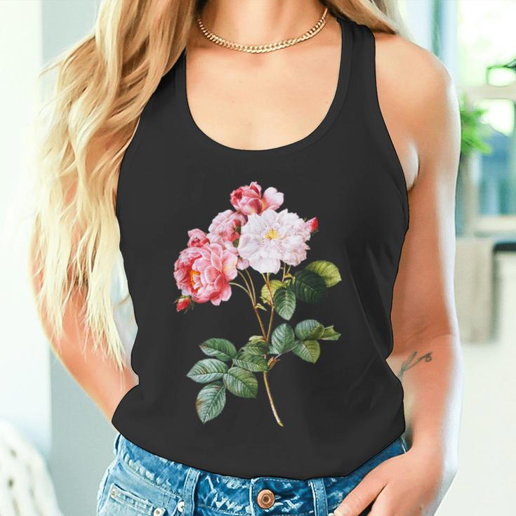 Vintage & Pink Rose Tank Top