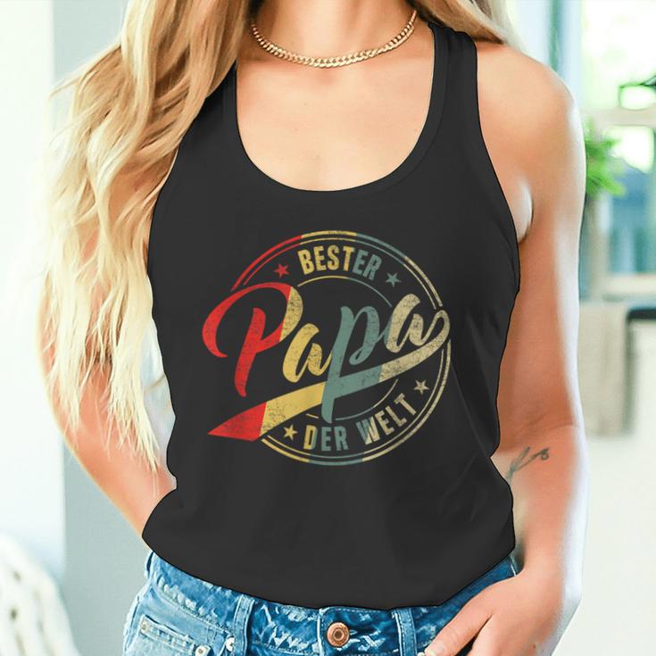 Vintage “Bester Papa Der Welt” Retro Father's Day Tank Top