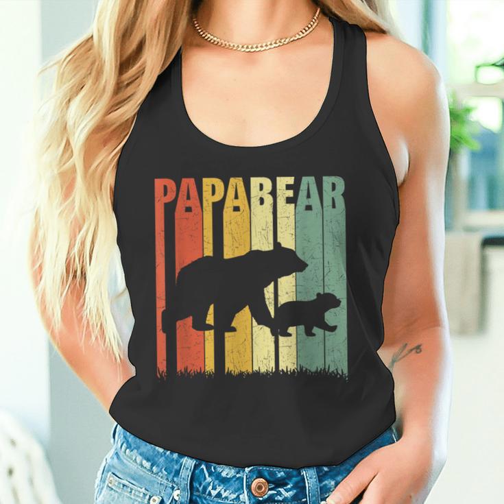 Vintage Papa Bär Baby Bäratertag Xmas Geschenk Retro Daddy Tank Top