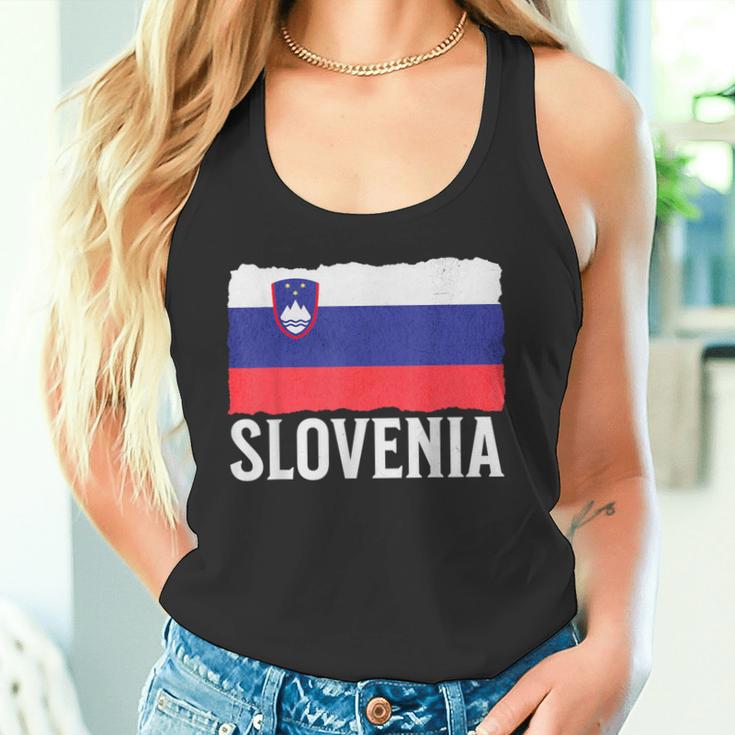 Vintage Slowenien Slowenien Flagge Slowenien Pride Herren Damen Tank Top