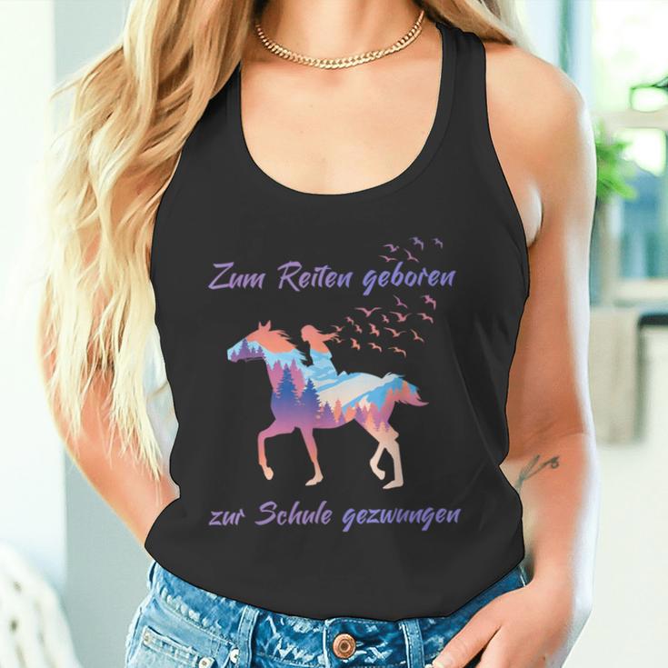 Zum Reiten Geboren Zur Schule Gezwungen S Tank Top