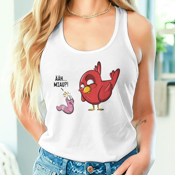 Äh Miau Bird And Wurm Fun Witz Gray S Tank Top