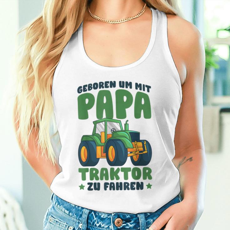 Boy's Geboren Um Mit Papa Trktor Zu Fahren Born To Go With Tank Top