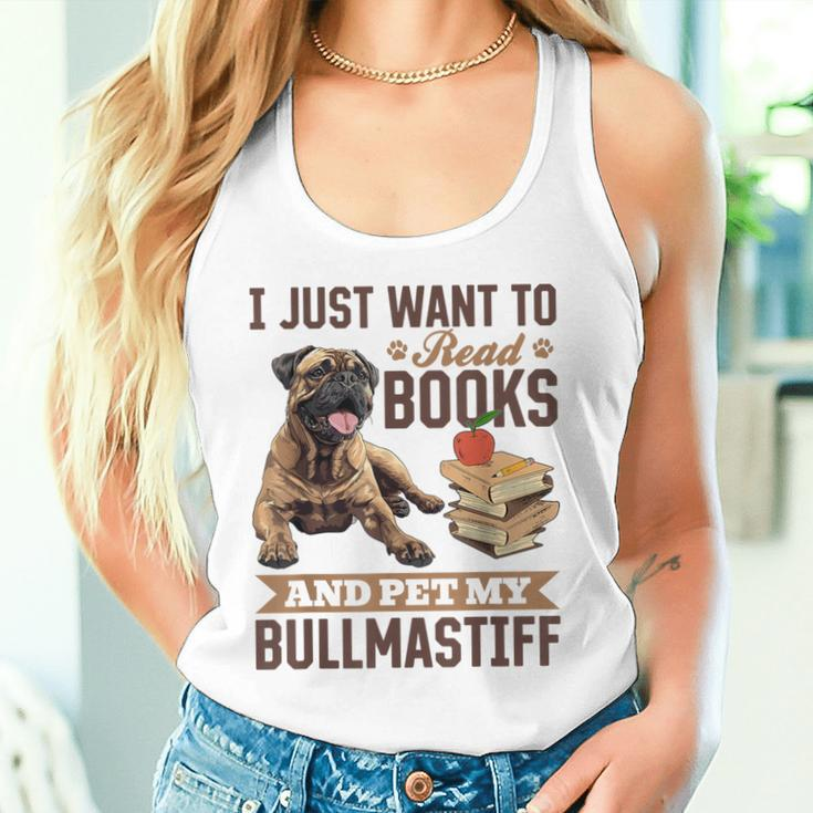 Bullmastiff Hunderasse Ich Möchte Nur Bücher Lesen Und Meine Streicheln Tank Top