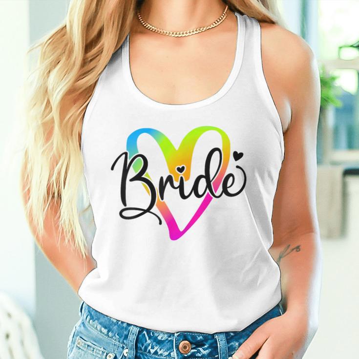 Damen Braut 2024 Junggesellinnenabschied Regenbogen Braut To Be Hochzeit Tank Top