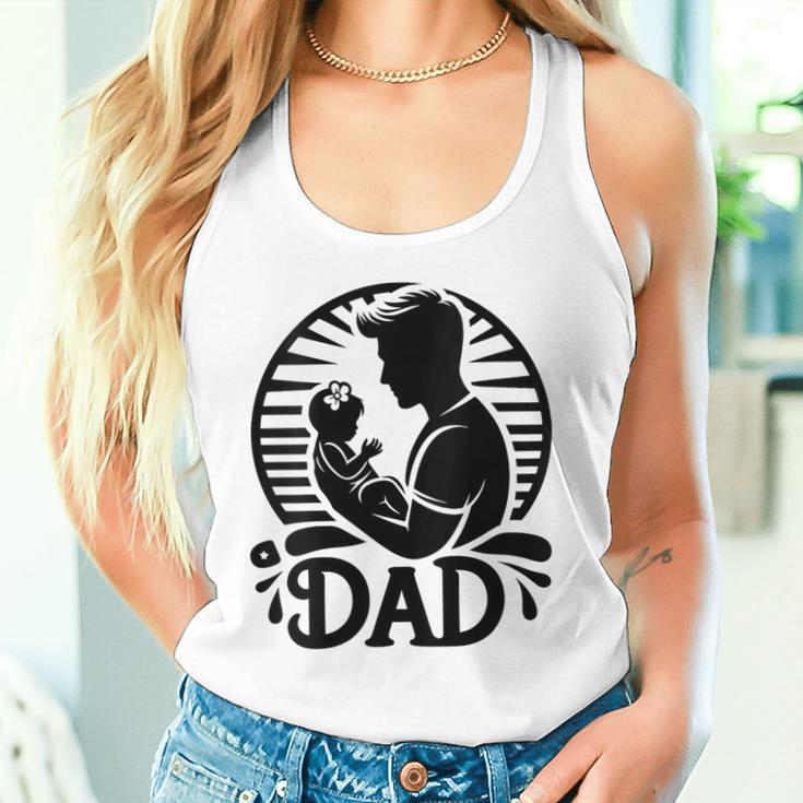 Damenatertag Erstes Mal Papa 2024 Soon To Be Dad New Dad Mit-Ausschnitt Tank Top