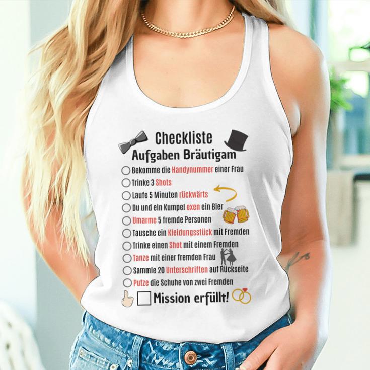 Groom Tasks Stag Jga Checklist Poltern S Tank Top