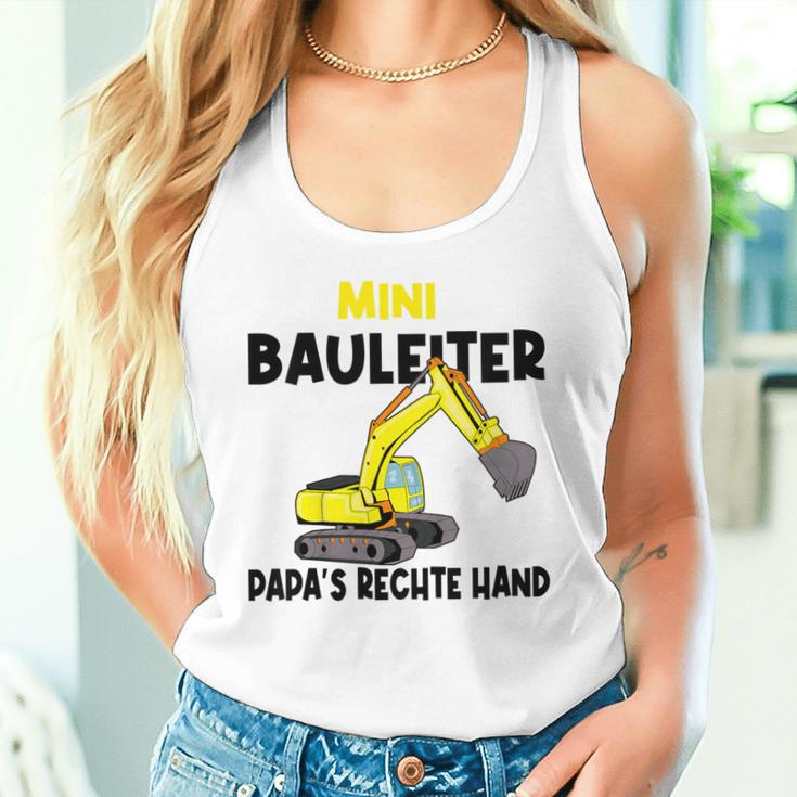 Kinder Kinder Bauherr Jungs Junge Papa's Rechte Hand Mini Bauleiter Tank Top