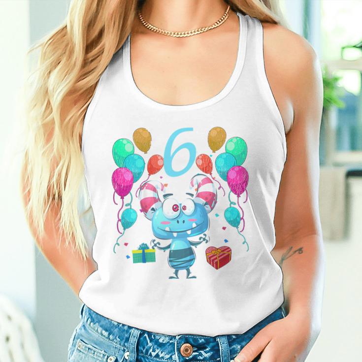 Kinder Geburtstags 6 Jahre Monster Geburtstag Tank Top