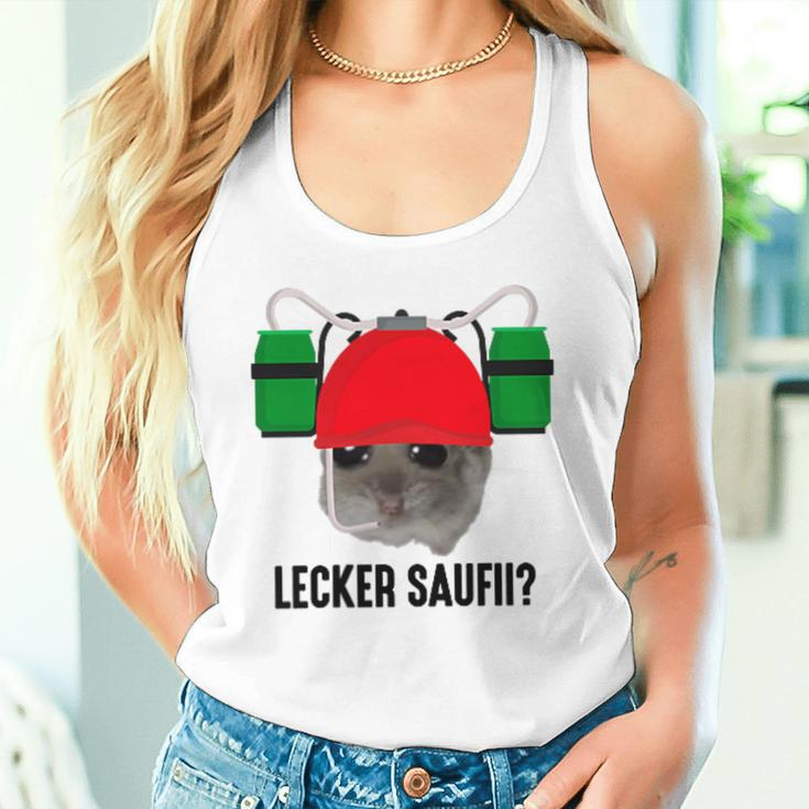 Lecker Saufii Bierchen X Sad Hamster Meme Bier Bierhelm Tank Top