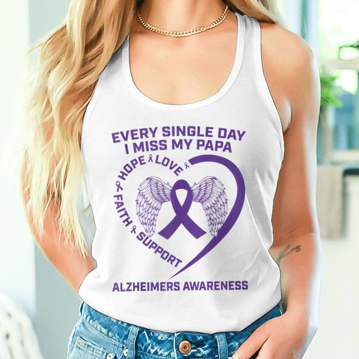 Lila Schleife Flügel Alzheimers Awareness In Memory Of Papa Tank Top