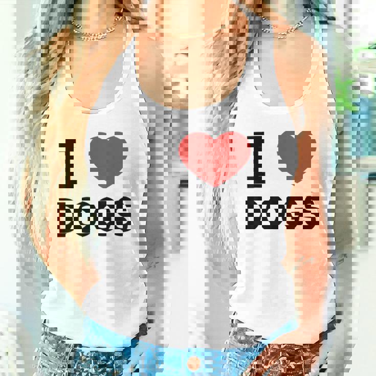 I Love Dogs Amante De Los Perros Retro I Heart Dogs Camiseta sin mangas