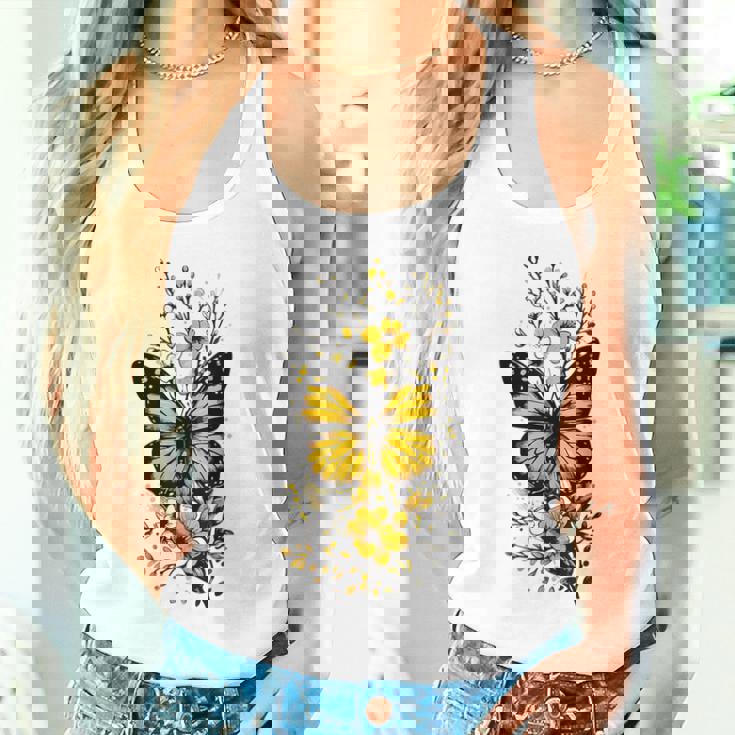 Mariposa Amarilla Primavera Hermosas Mariposas Oruga Camiseta sin mangas