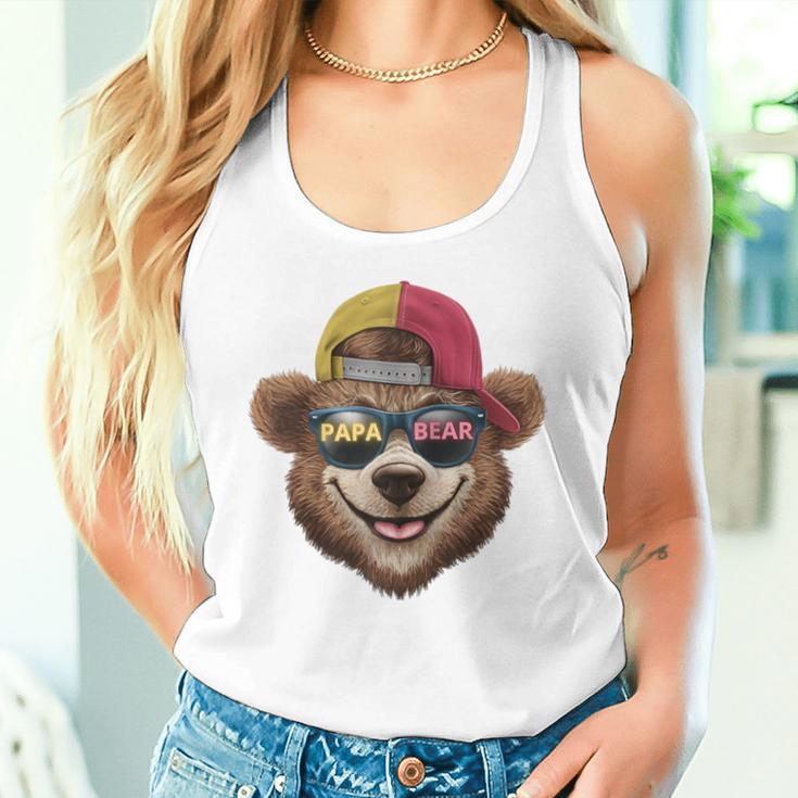 Papa Bär Papa Bear Lustig Für Papa Spruch Lustig Raglan Tank Top