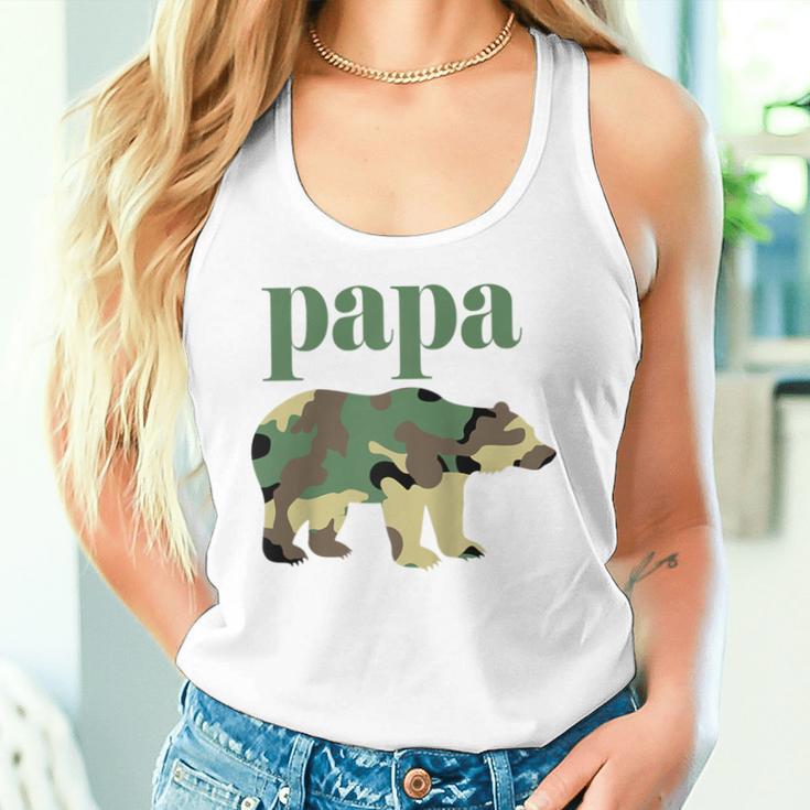 Papa Bär Camo Camo Papa Bär Passender Familienbär Raglan Tank Top