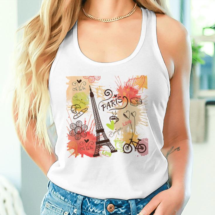 Paris Eiffel Tower France France French Souvenir Tank Top