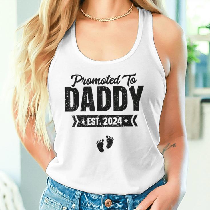 Promoted To Daddy Est 2024 Baby-Geschenke Für Neuen Papa Tank Top