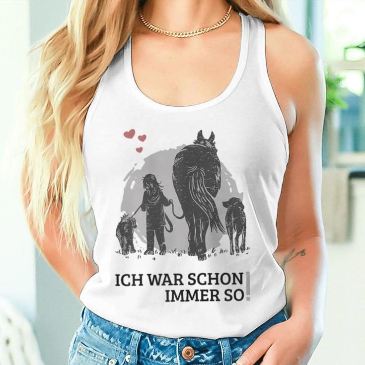 Spaziergang Pferd Hund Mädchen Pferdemensch Tank Top