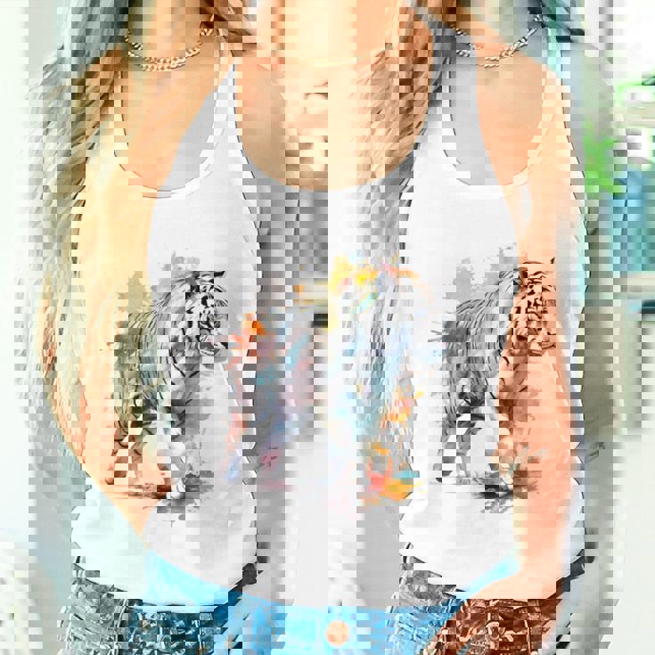 Tigre Colorido Arte Zoo Animal Tigre Camiseta sin mangas