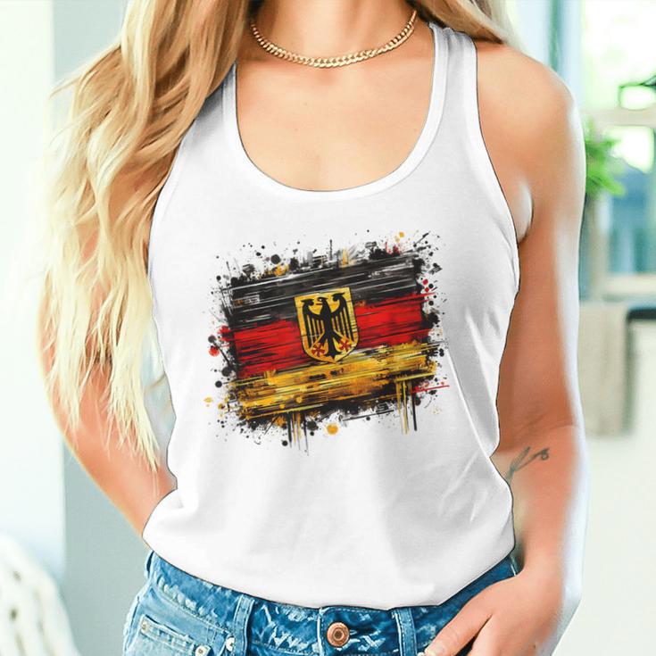 Vintage Deutsch Banner Fan Deutschland Flagge Retro Kunst Tank Top