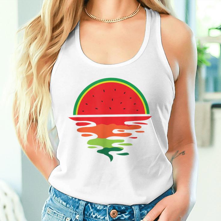 Watermelon Summer Sunset Fruit Watermelon Tank Top