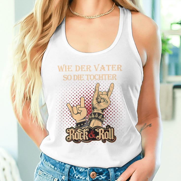 Wie Derater So Die Tochter Papa Opa Rock & Rollatertag Raglan Tank Top